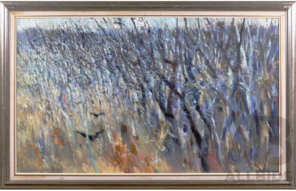Frederic Bates (1918-2009), Silver Westerly in Darke's Forest, Oil on Canvas on Board