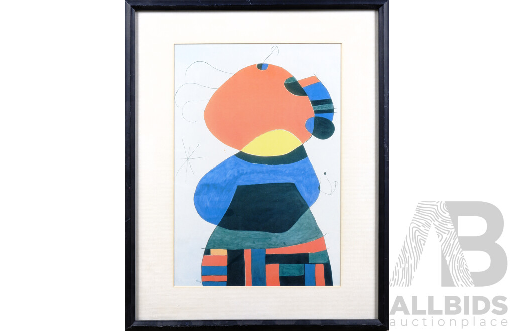 Quantity of Framed Offset Prints Including Miro (5)