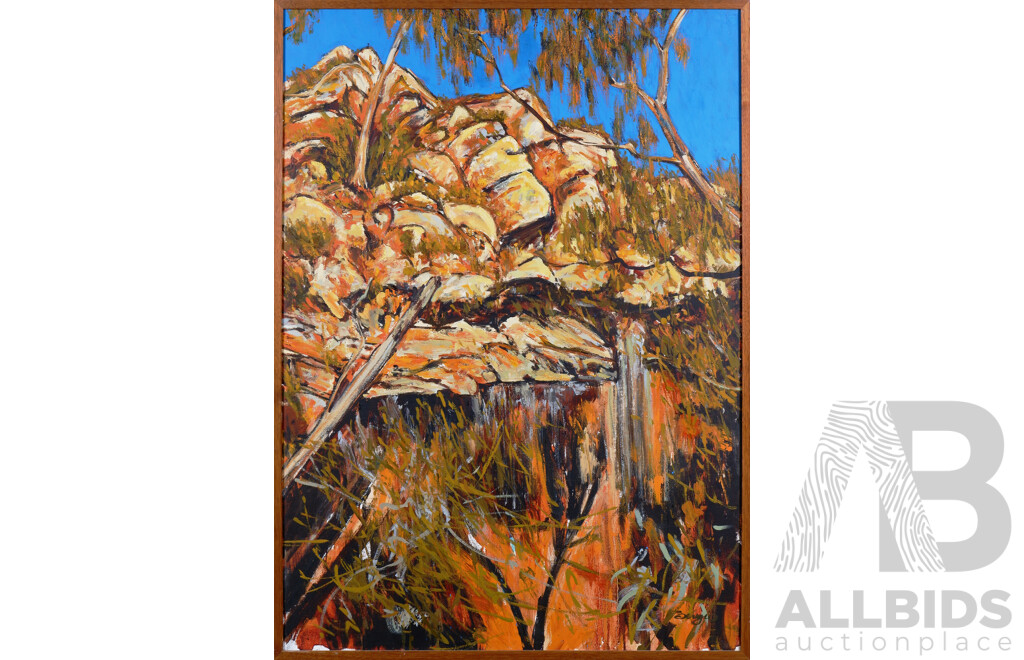 Sergio Sill (born 1946), Central Australian Landscape, Oil on Canvas