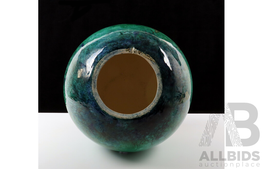 Hugh Oliveiro (Born 1938), Shell Sphere, Hand-Painted Ceramic