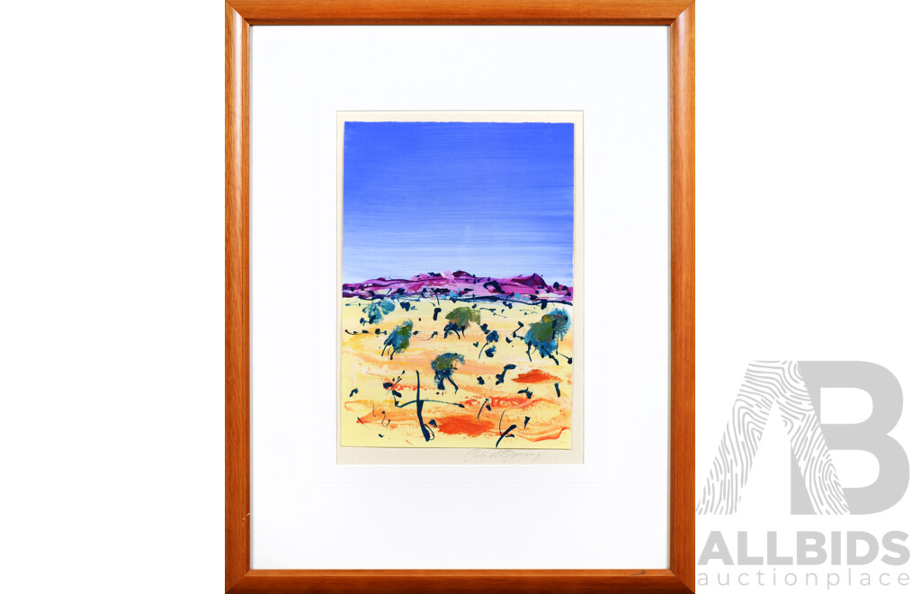 Peter McQueeney (born 1941), Australian Landscape View I, Oil on Paper