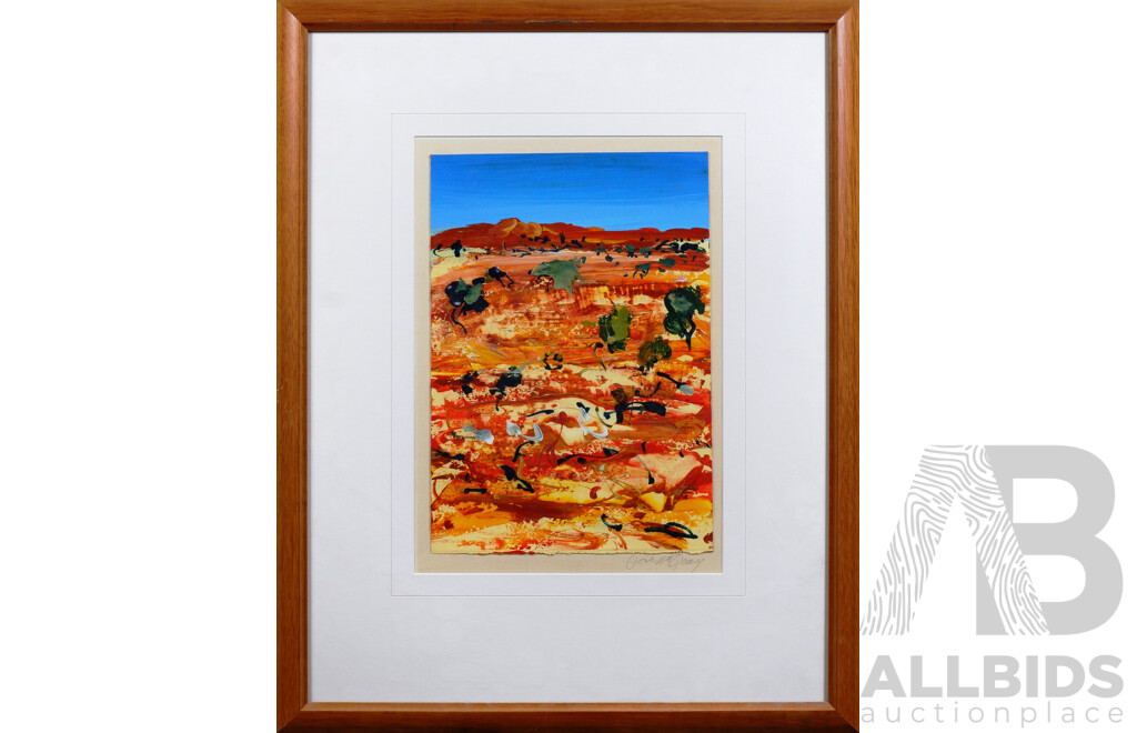 Peter McQueeney (born 1941), Australian Landscape View III, Oil on Paper