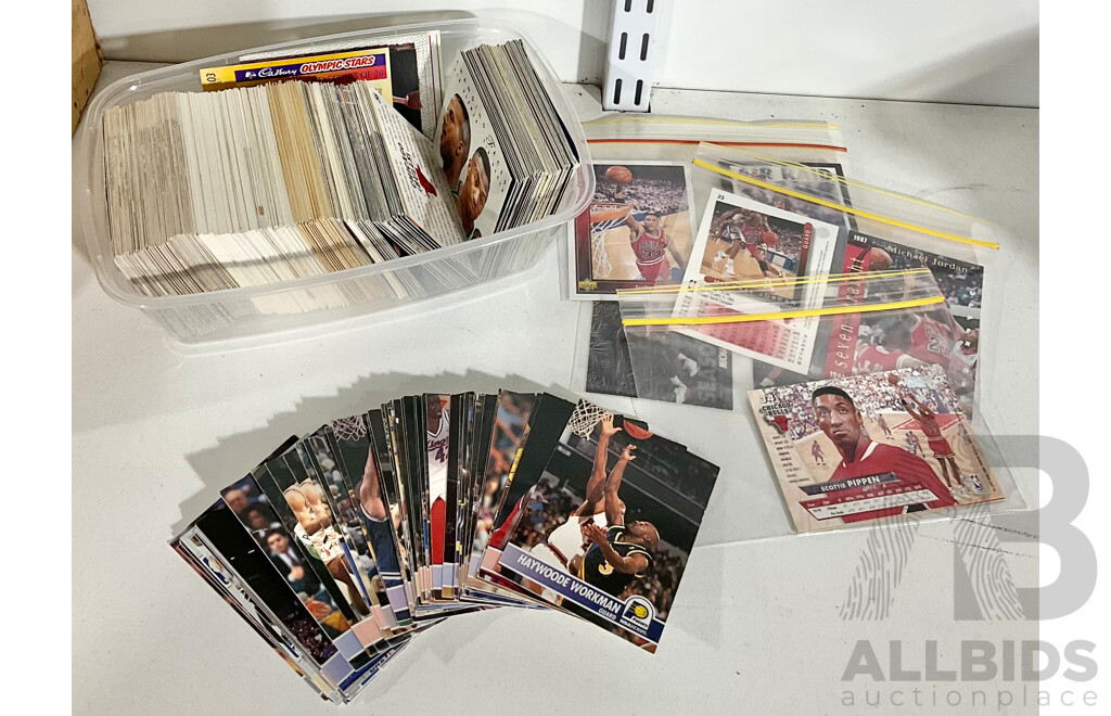 Large Collection of NBA Collector Cards and More
