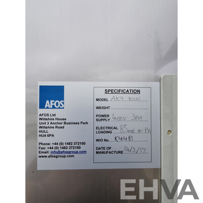 AFOS Kiln AK4 Commercial Fish/Meat Smoker - NEW ORP $356,850