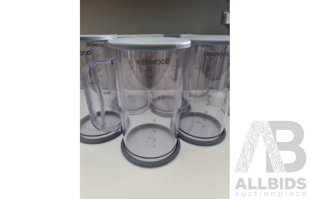 Assorted Kitchenware Including Set of Three Kenwood Stick Blenders and More