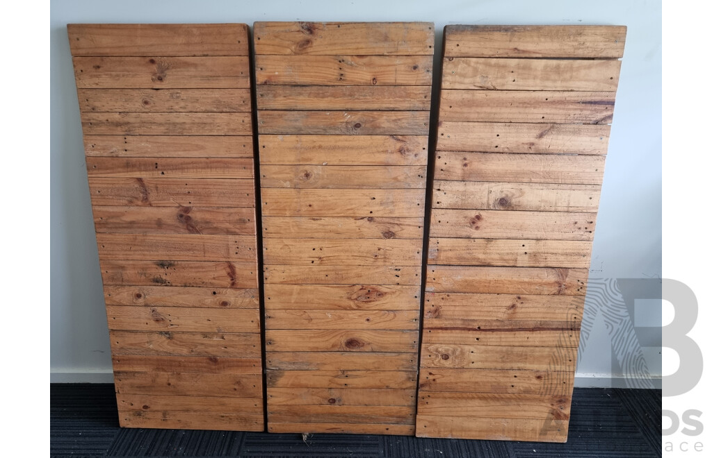 Outdoor Wooden Table Tops - Lot of 3