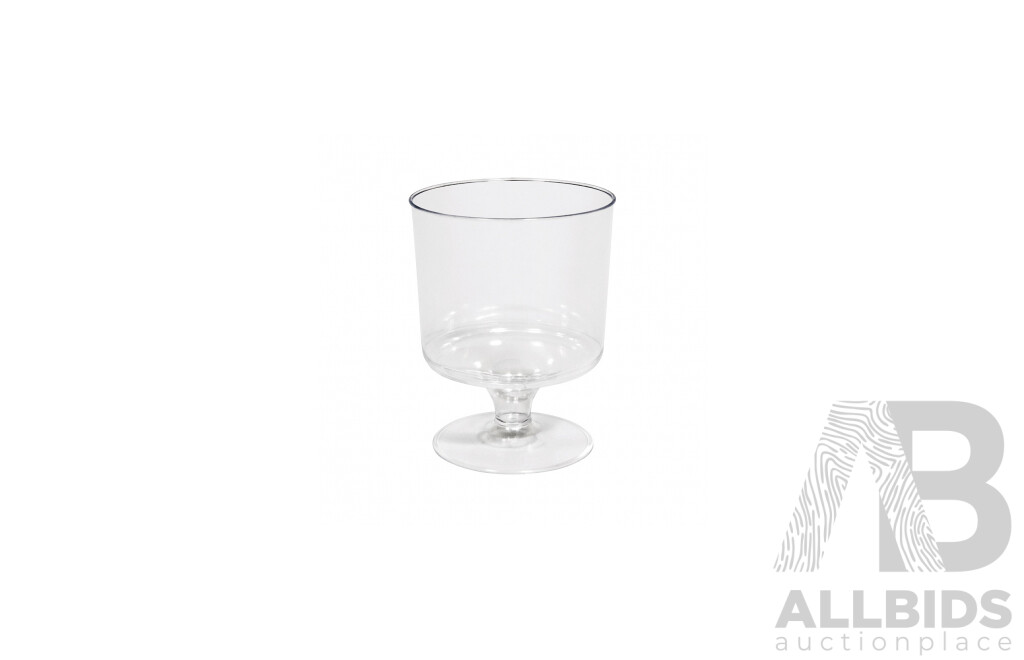 CHANROL Crystal Clear Polystyrene Wine Goblets 250 Pcs