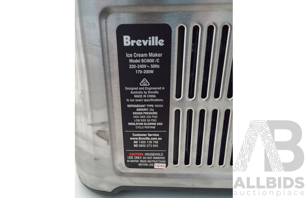 Breville (BC1600) Ice Cream Maker