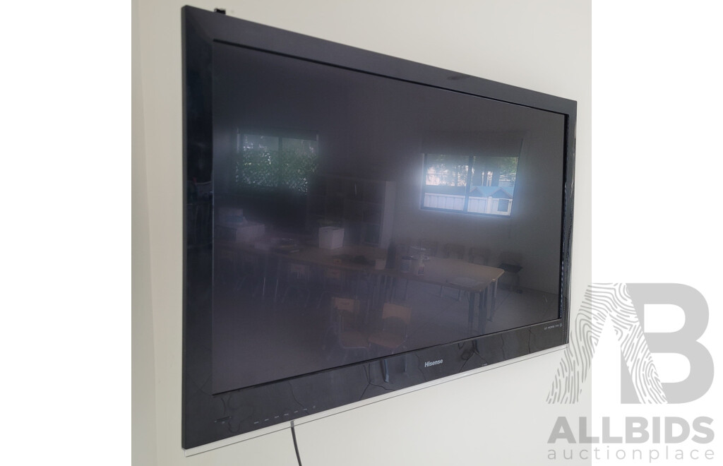 Hisense Wall Mounted Television with LG DVD Players and DVDs