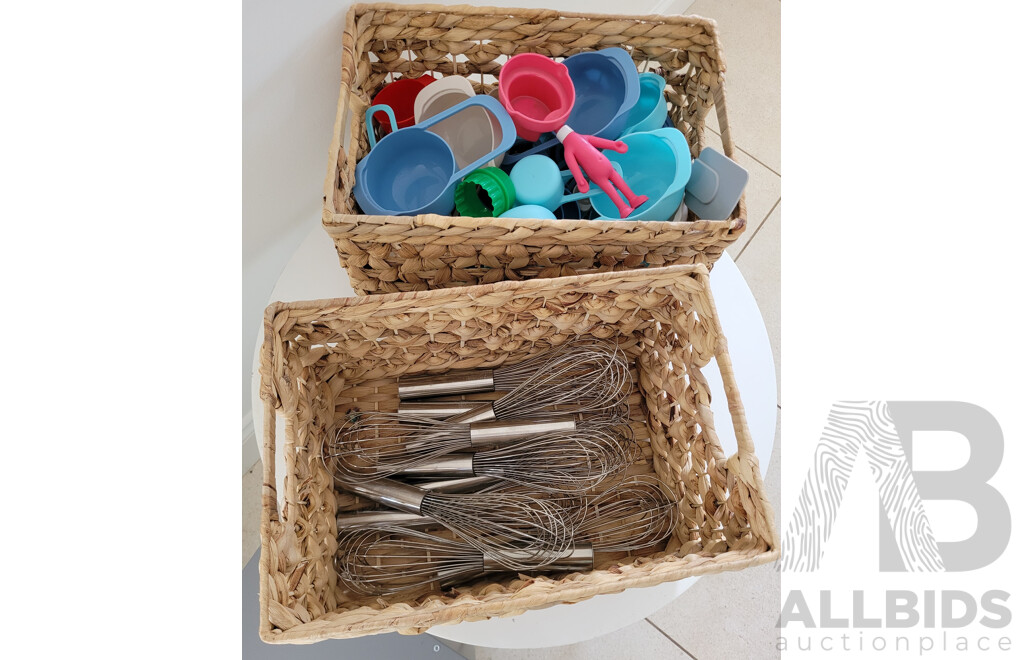 Assorted Whisks and Measuring Spoons & Cups