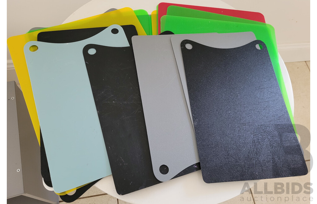 Assorted Plastic Chopping and Work Boards