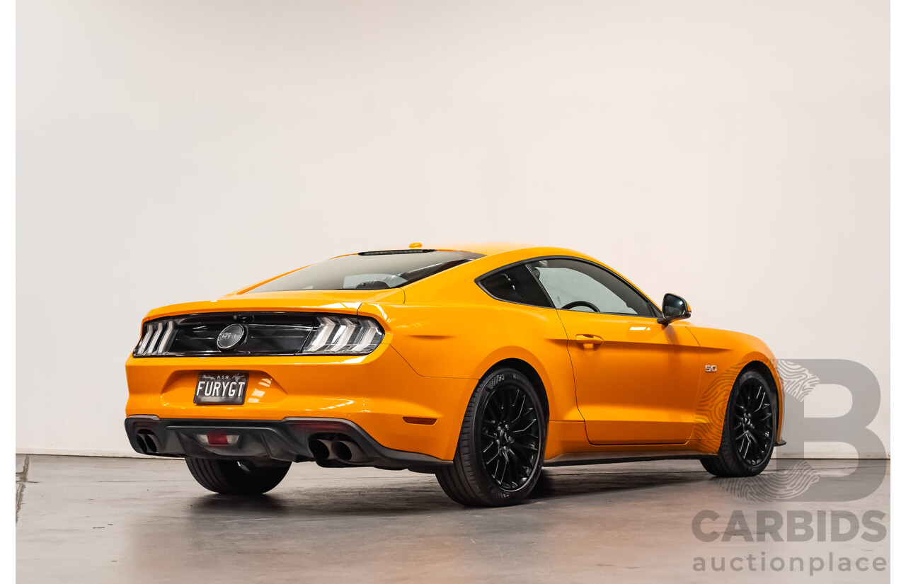 08/2018 Ford Mustang GT Fastback FN MY18 2d Coupe Orange Fury V8 5.0L