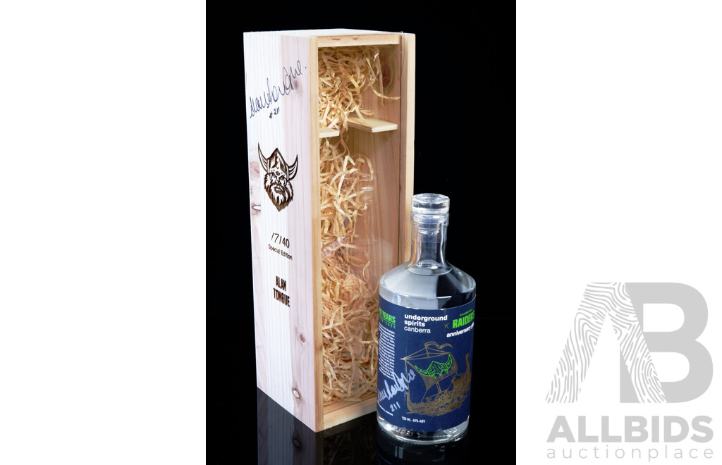 Alan Tongue #211 Personally Signed Underground Spirits 40th Anniversary Gin - Special Edition 17/40