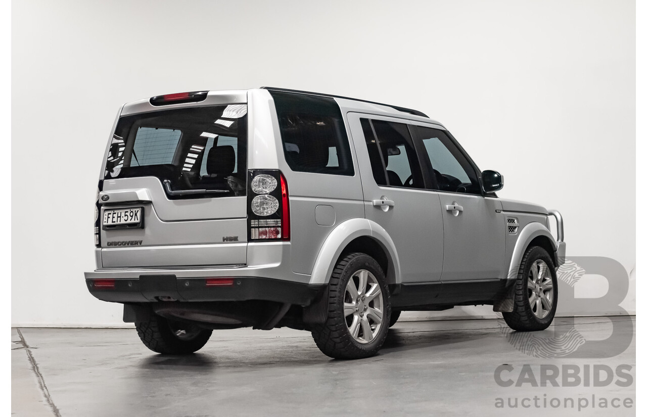 11/2015 Land Rover Discovery 4 3.0 SDV6 HSE (4x4) MY16 4d Wagon Rohdium Silver Twin Turbo Diesel V6 3.0L - 7 Seater