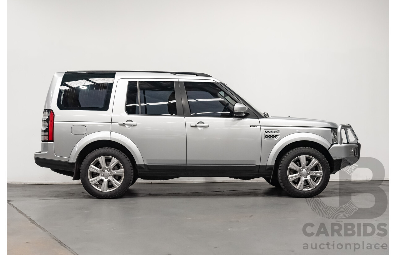 11/2015 Land Rover Discovery 4 3.0 SDV6 HSE (4x4) MY16 4d Wagon Rohdium Silver Twin Turbo Diesel V6 3.0L - 7 Seater