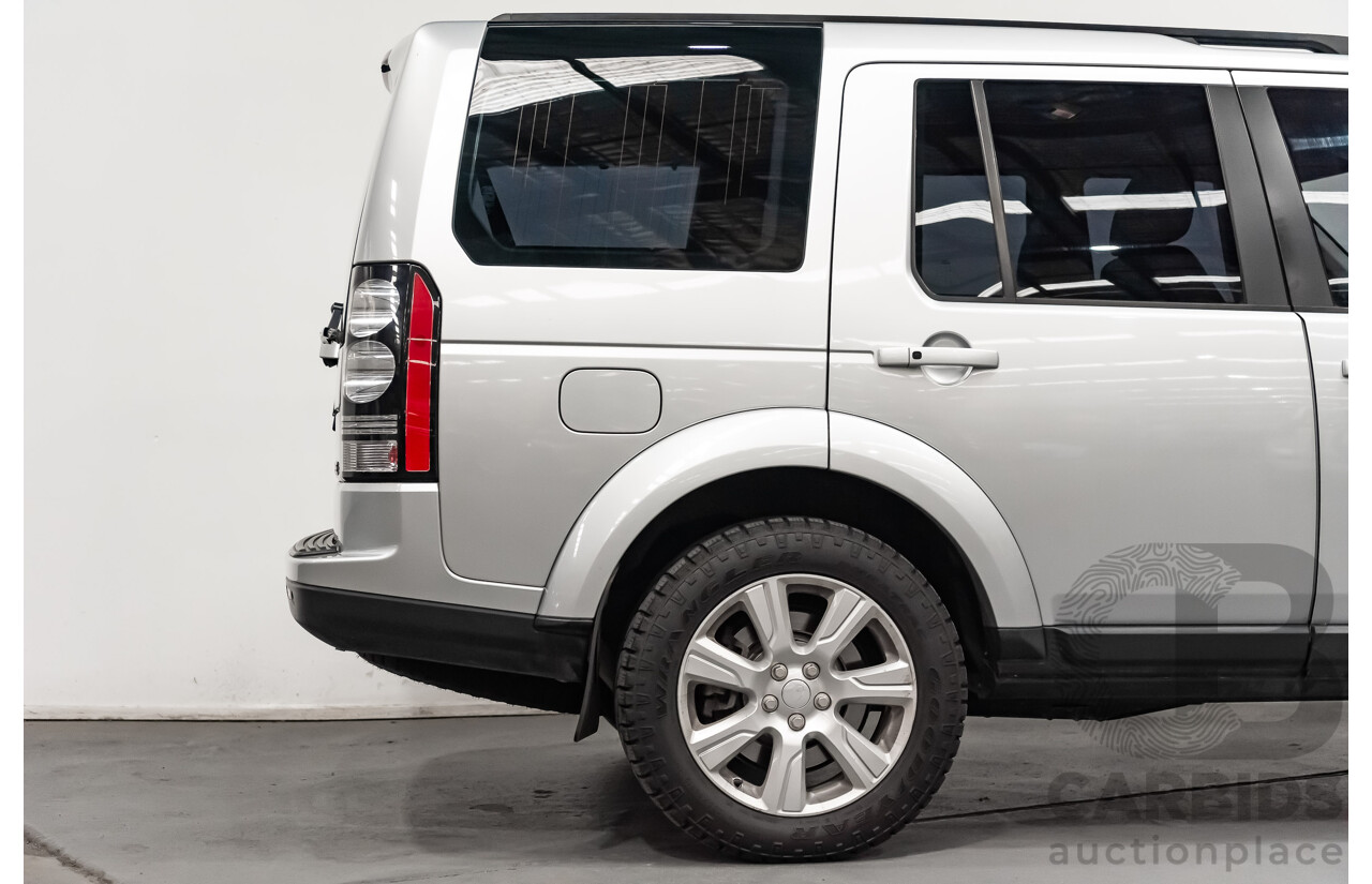 11/2015 Land Rover Discovery 4 3.0 SDV6 HSE (4x4) MY16 4d Wagon Rohdium Silver Twin Turbo Diesel V6 3.0L - 7 Seater