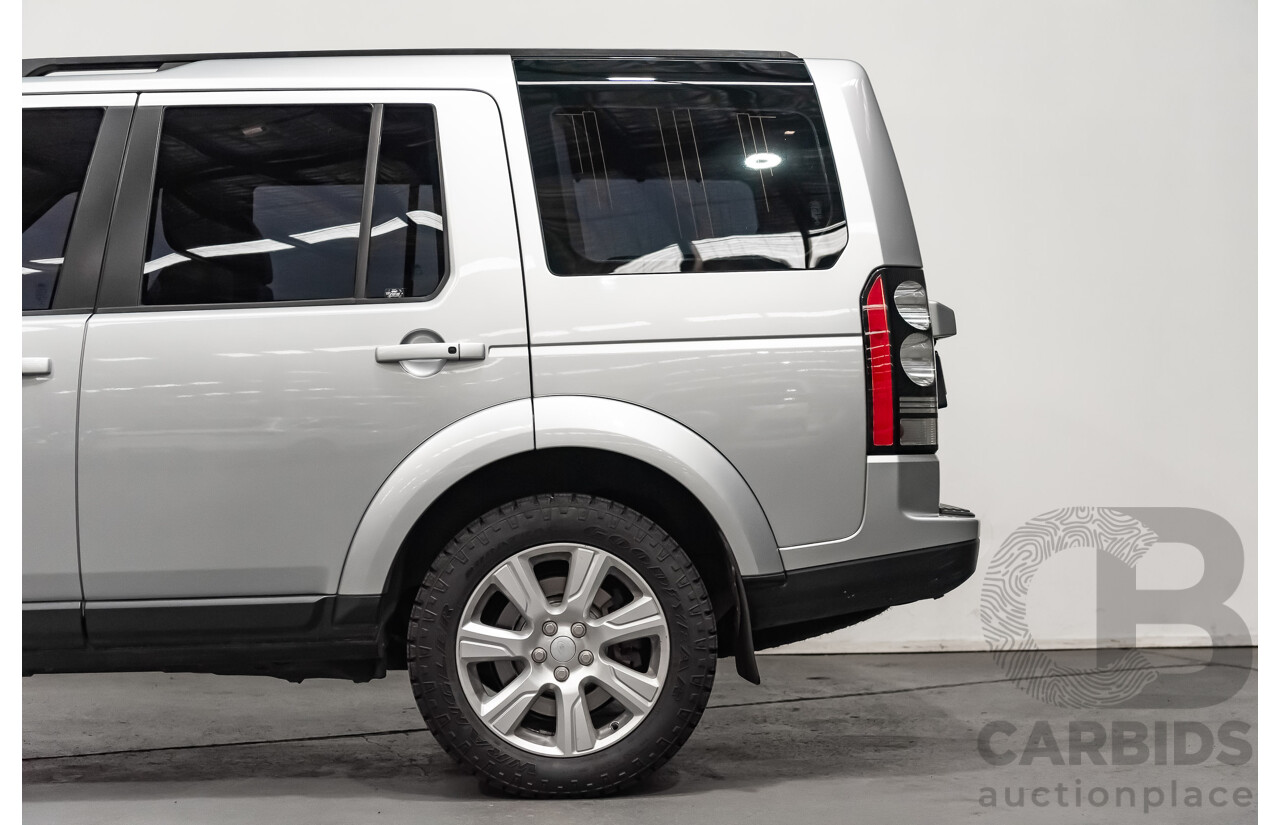 11/2015 Land Rover Discovery 4 3.0 SDV6 HSE (4x4) MY16 4d Wagon Rohdium Silver Twin Turbo Diesel V6 3.0L - 7 Seater