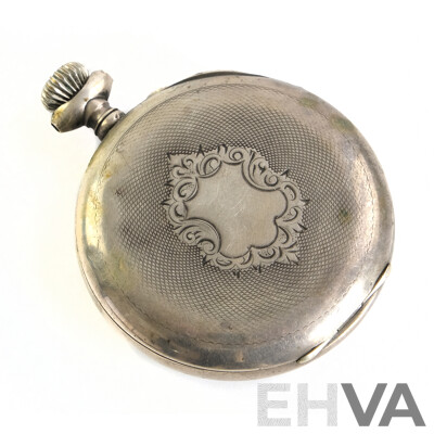 Vintage Invicta Bajocchi Freres Pocket Watch .800 Silver Casing