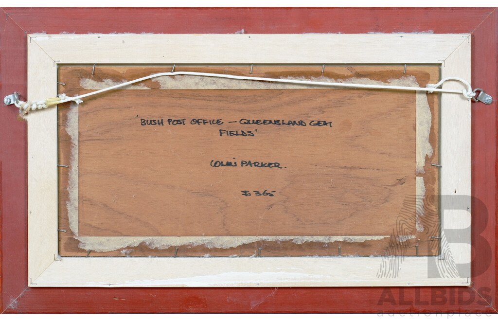 Colin Parker (born 1941), Bush Post Office - Queensland, Oil on Canvasboard