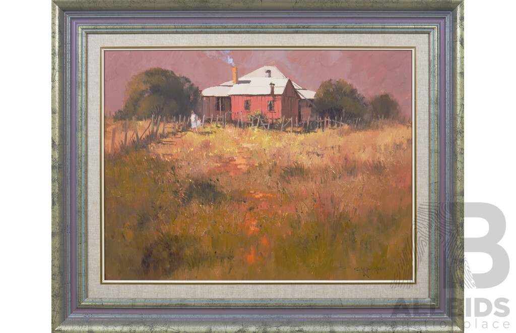 Colleen Parker (1944-2008), Artist's Cottage - Moonan Flat, Oil on Board