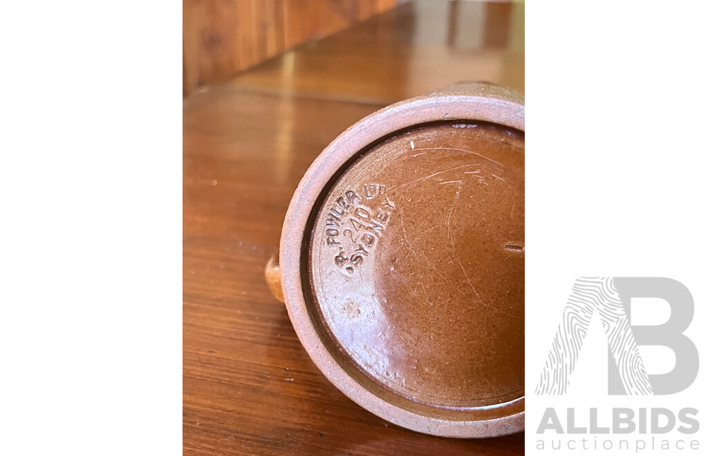 Set Vintage Ceramic Australian Fowler Ware Lidded Cofee Pot with Two Jugs Along with Little Sydney Pottery Koala Themed Platter