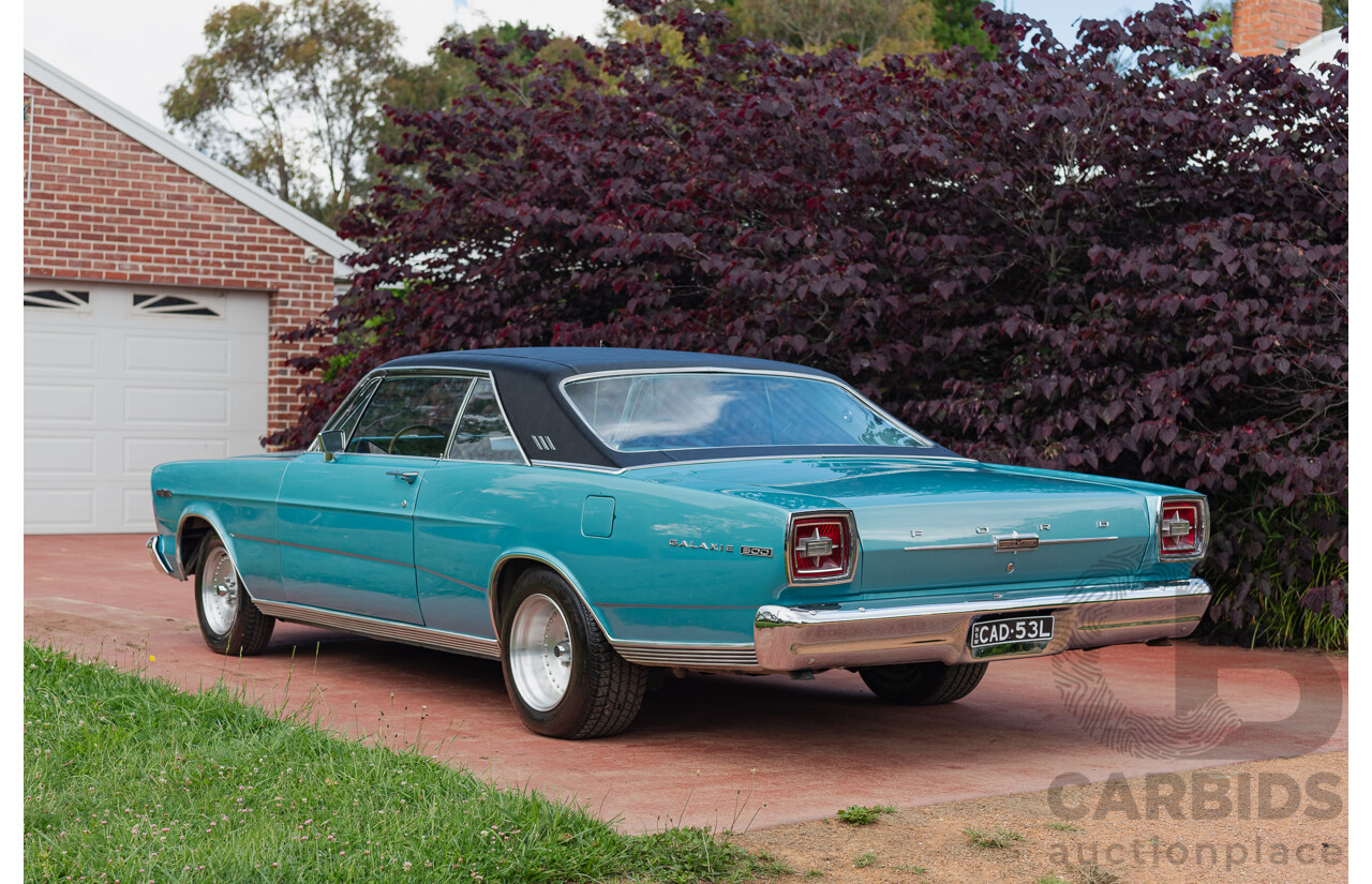 1/1966 Ford Galaxie 500 7-Litre Hardtop 2d Coupe Tahoe Turquoise V8 428ci 7.0L