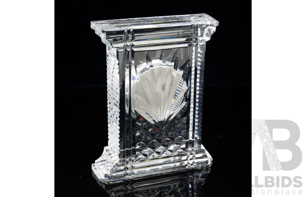 Waterford Crystal Desk Clock in Atrium Pattern