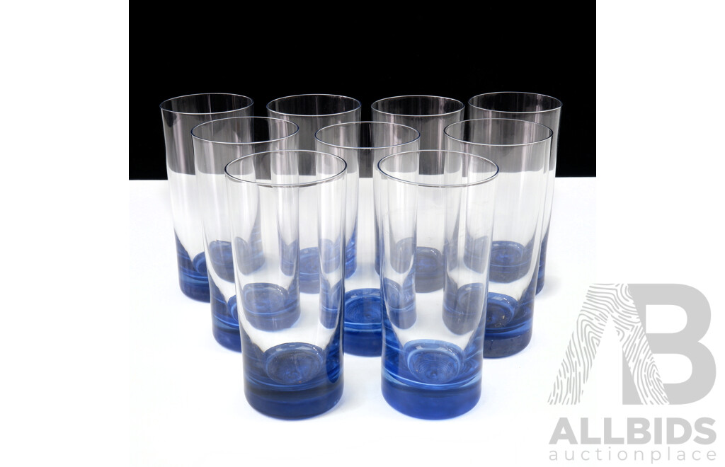 Cool Set Nine Retro Glasses with Blue Swirl Bases