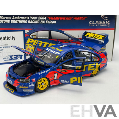 Classic Carlectables - Marcos Ambrose's Year 2004 Championship Winner Stone Brothers Racing BA Ford Falcon - Personally Signed - 1:18 Scale