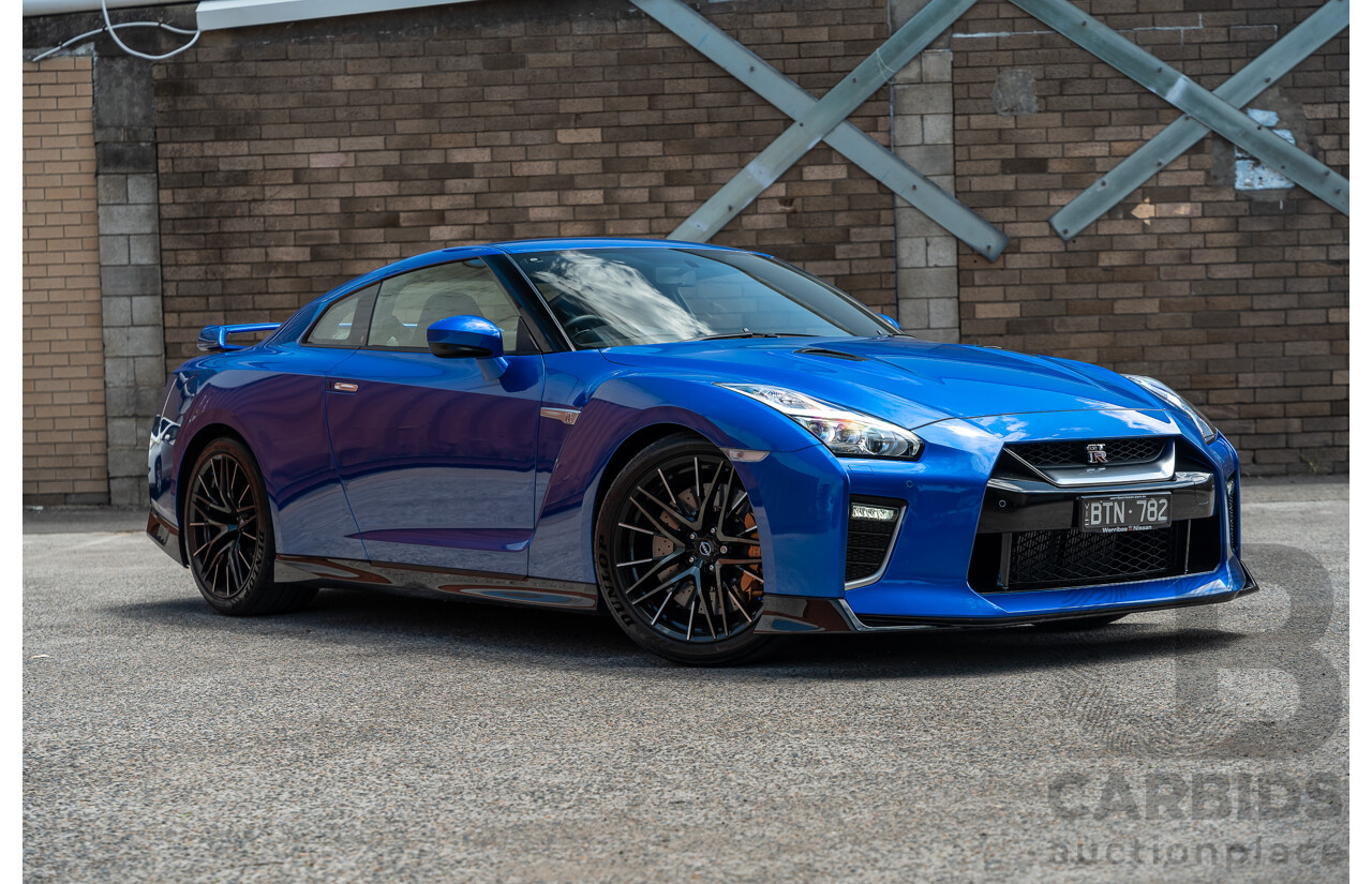 10/2021 Nissan GT-R R35 Premium MY21.5 (AWD) 2d Coupe RCB Bayside Blue Twin Turbo 3.8L