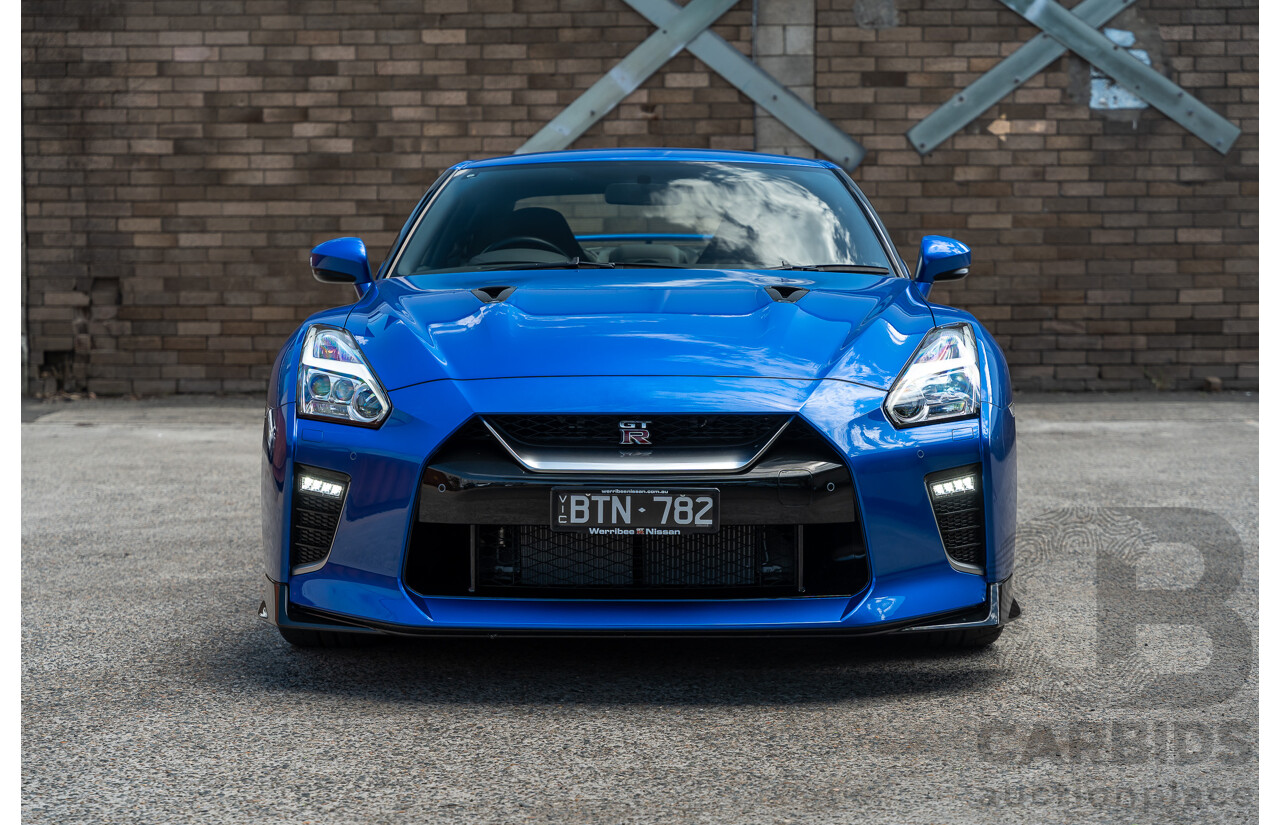 10/2021 Nissan GT-R R35 Premium MY21.5 (AWD) 2d Coupe RCB Bayside Blue Twin Turbo 3.8L