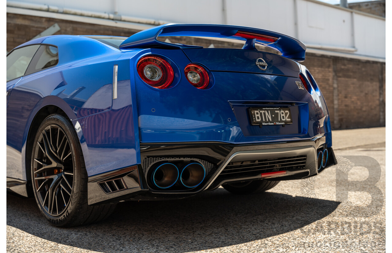 10/2021 Nissan GT-R R35 Premium MY21.5 (AWD) 2d Coupe RCB Bayside Blue Twin Turbo 3.8L