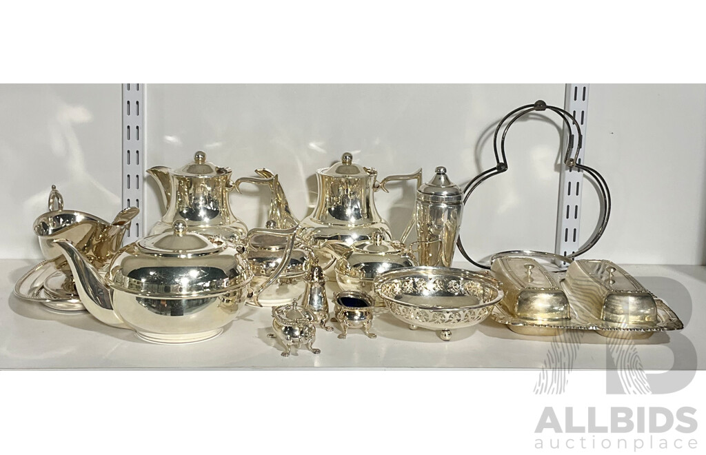 Collection Silver Plate Including Perfection Plate Tea Service and More