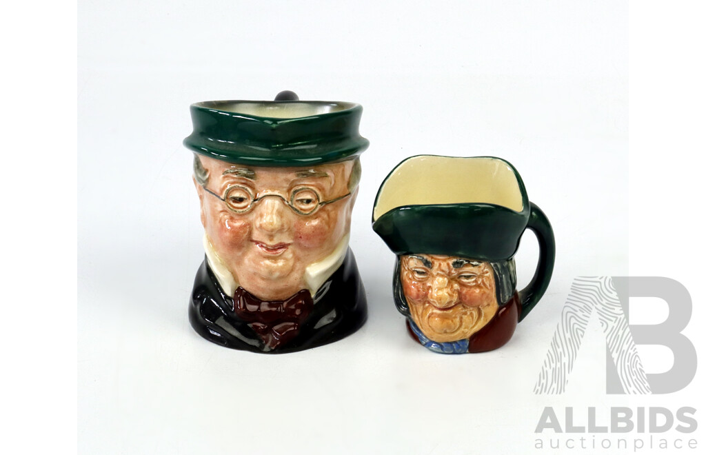 Two Royal Doulton Porcelain Character Jugs Including Mr Pickwick