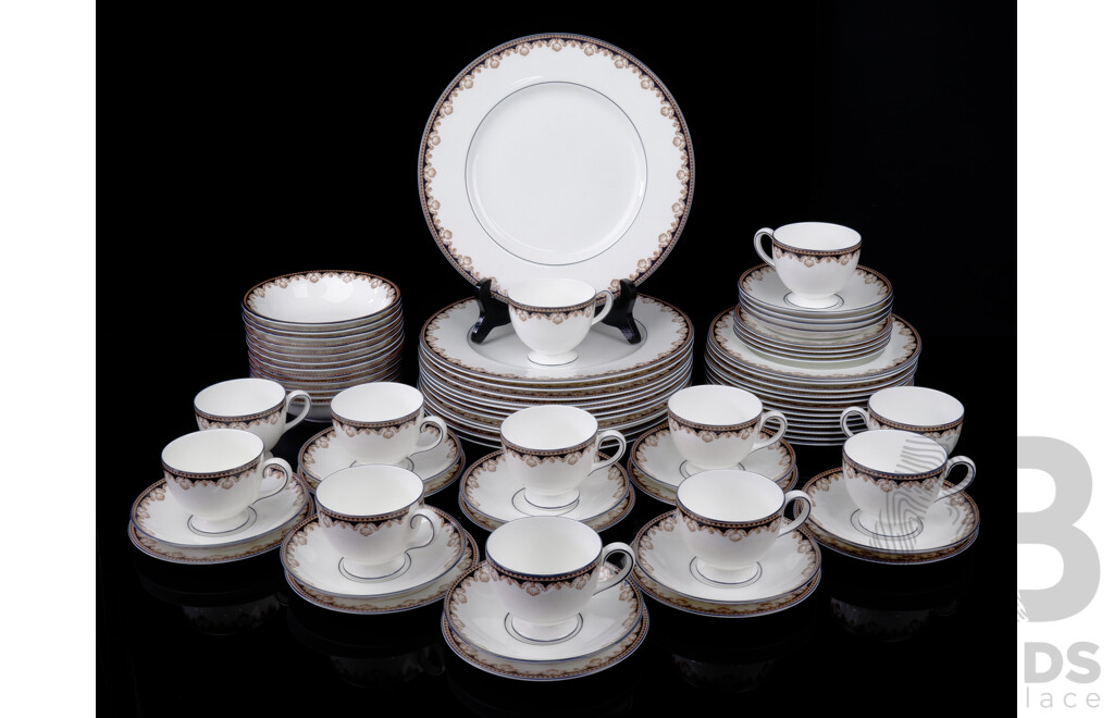 English Wedgwood 72 PIece Dinner Servicde for 12 in Medici Pattern, R4588