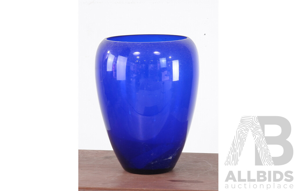Large Cobalt Blue Glass Vase