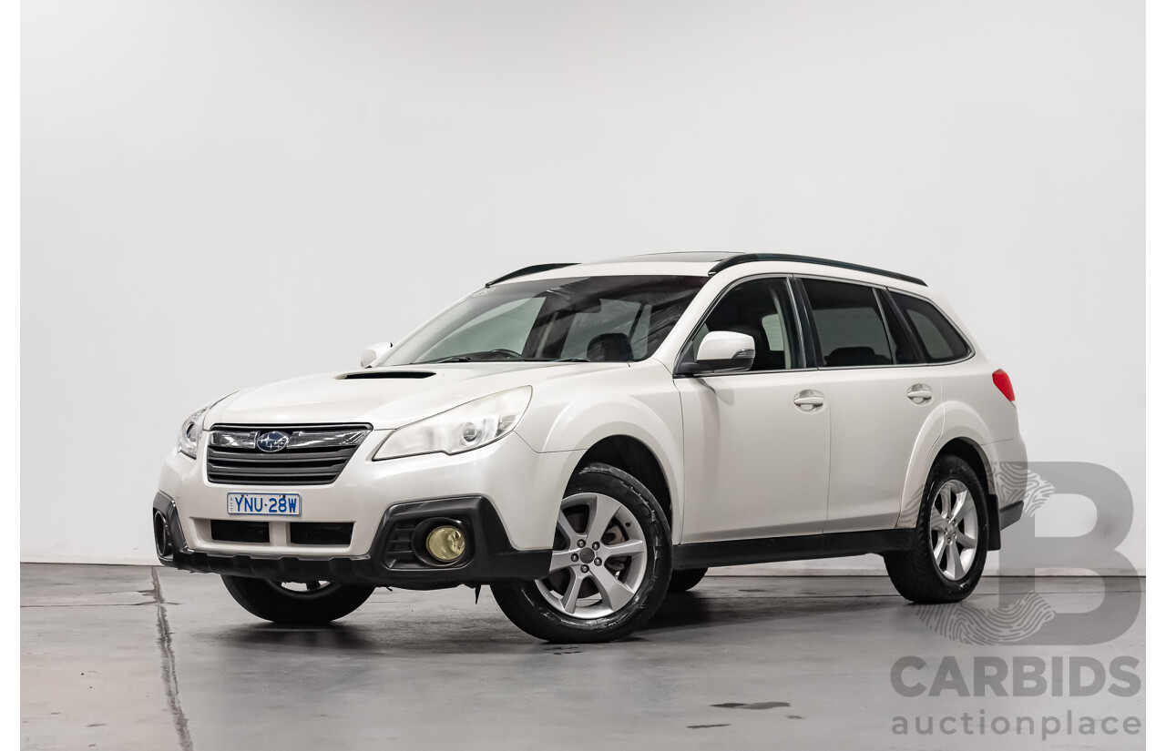 7/2013 Subaru Outback 2.0D Premium (AWD) MY13 4d Wagon White Turbo Diesel 2.0L