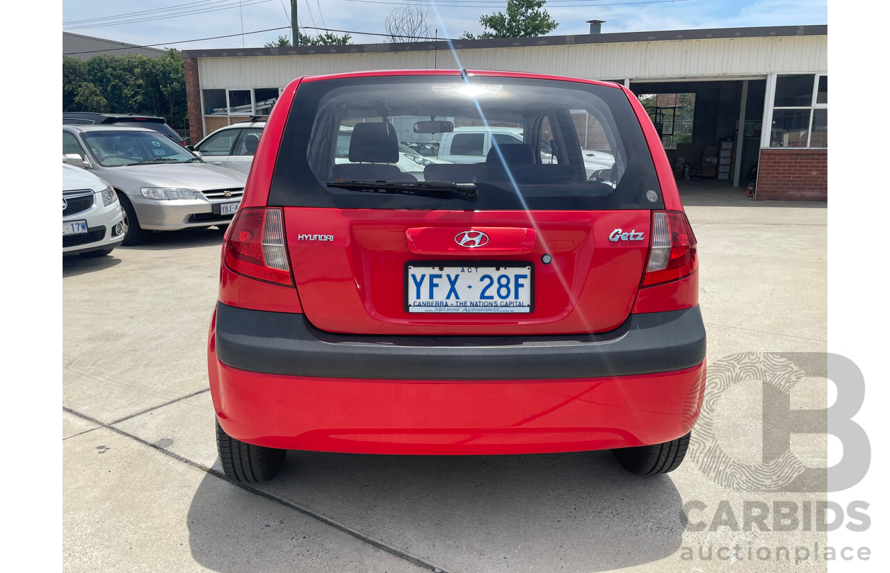 07/09 Hyundai Getz S FWD TB MY09 5D Hatchback Red 1.4L