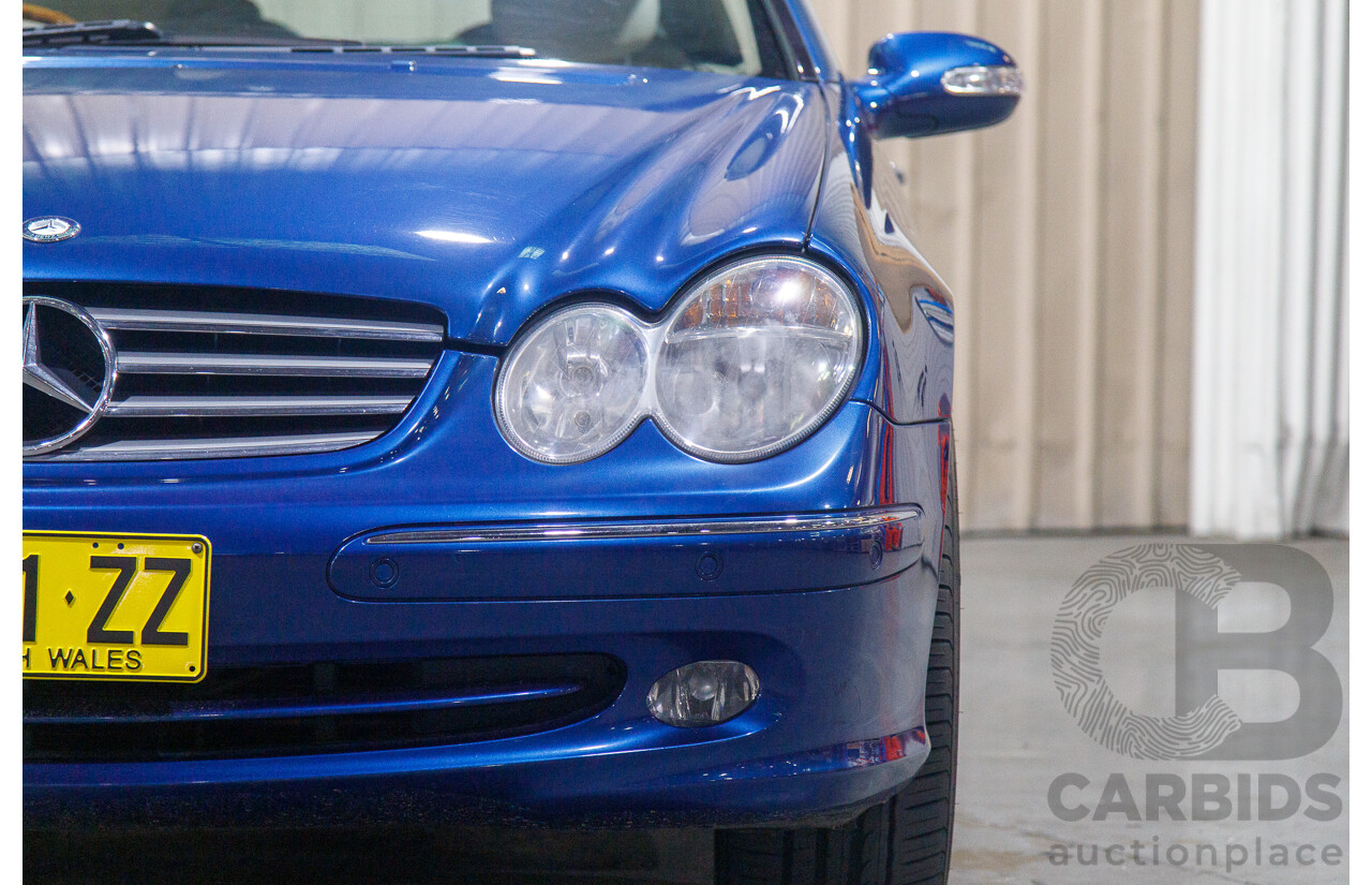 8/2003 Mercedes Benz CLK320 Elegance 2d Cabriolet Bright Blue Metallic V6 3.2L