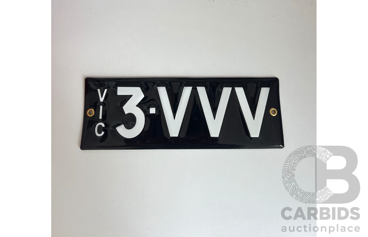 Victorian VIC Alpha Numeric Custom Number Plate 3.VVV