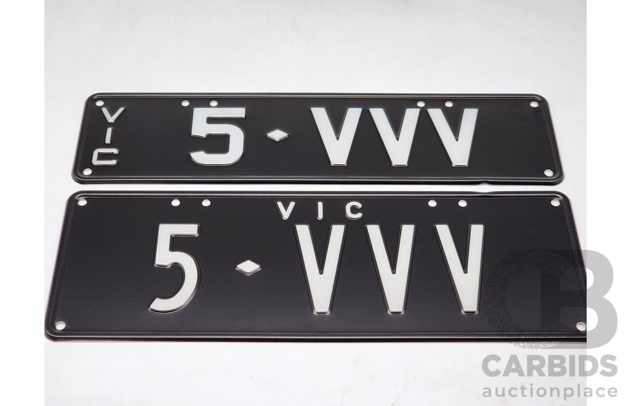Victorian VIC Alpha Numeric Custom Number Plate 5.VVV