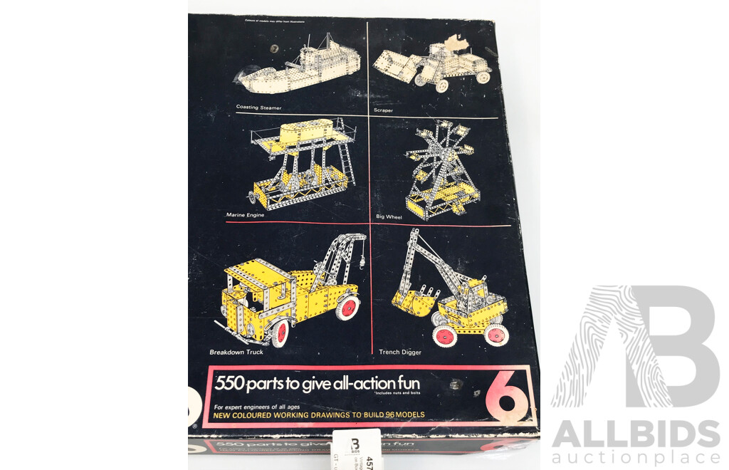 Vintage Meccano Construction Box - 550 Parts Set