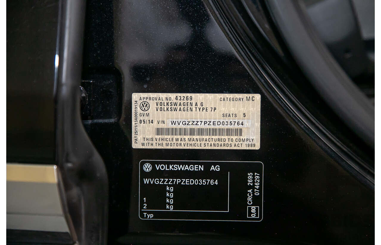 05/14 Volkswagen Touareg V6 TDI (AWD) 7P MY14 4d Wagon Metallic Black Turbo Diesel V6 3.0L