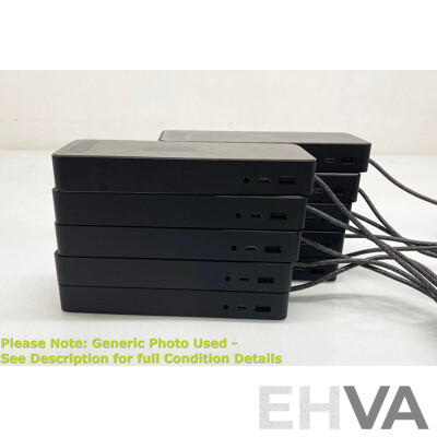 HP (HSA-B005D5) USB-C Universal Docking Stations - Lot of Ten