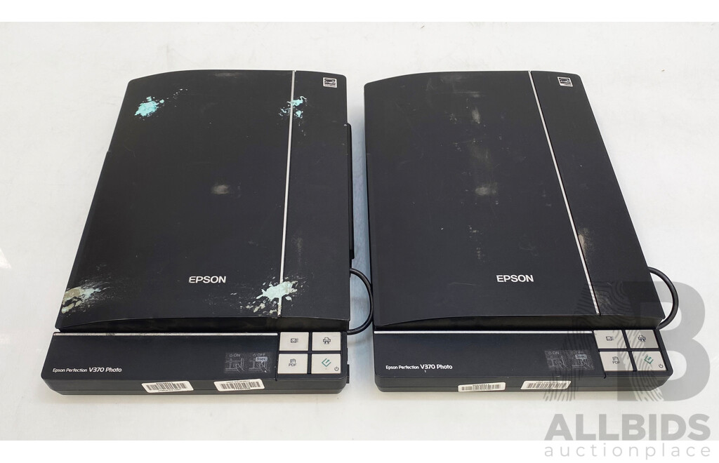 Epson (J232D) Perfection V370 Photo Scanner - Lot of Two