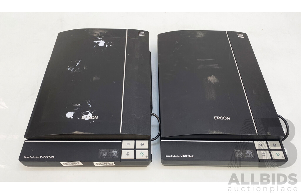 Epson (J232D) Perfection V370 Photo Scanner - Lot of Two