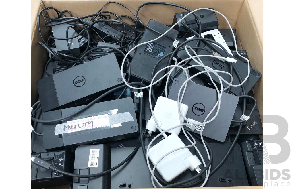 Bulk Lot of Assorted Docking Stations/Laptop Accessories (HP/Dell)