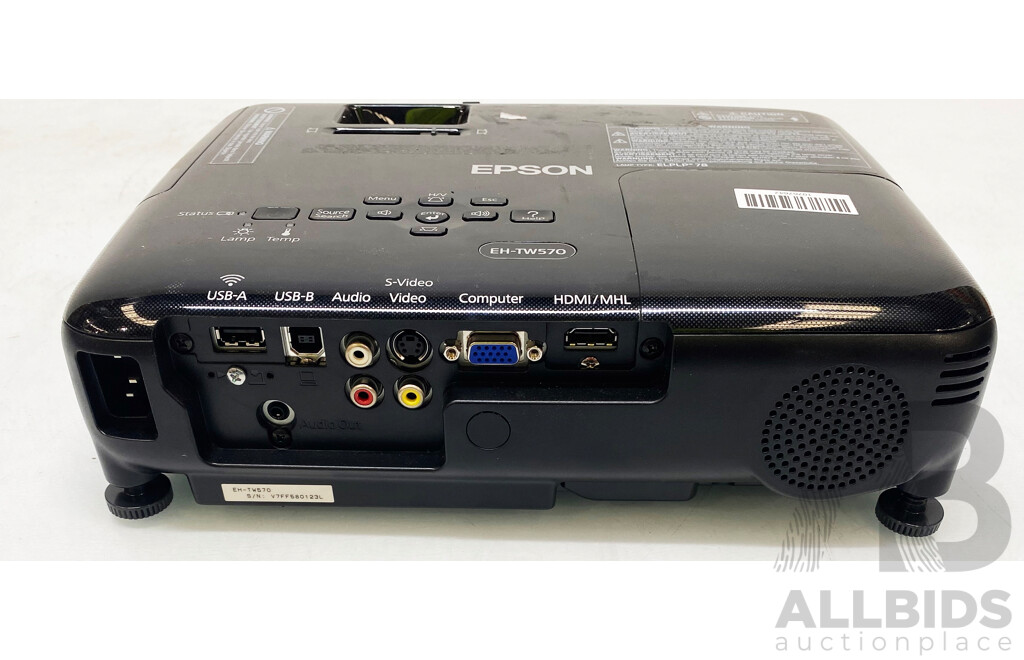 Epson (EH-TW570) WXGA Home Video Projector