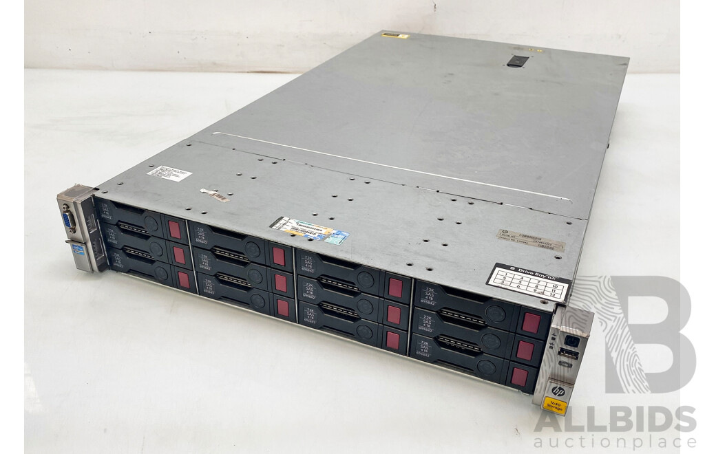 HP 1640 Storage Dual Intel Xeon (E5-2407 V2) 2.40GHz  4-Core CPU 2RU Server W/ 48TB Storage