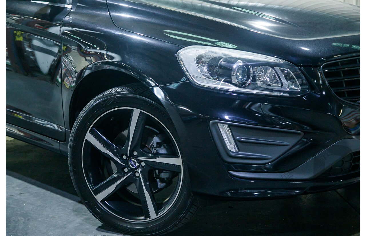 6/2015 Volvo XC60 D5 R-Design (AWD) DZ MY15 4d Wagon Metallic Black Twin Turbo Diesel 2.4L